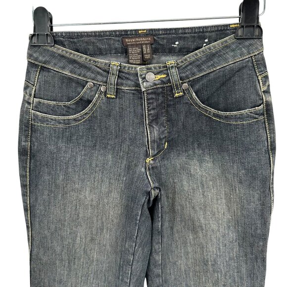 Royal Robbins Womens Bootcut Medium Wash Low Rise Size 2 Jeans - Picture 3 of 5